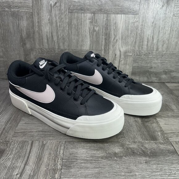 Nike Court Legacy Women's size 10.5 Black Platform Shoes DM7590-002 - Picture 2 of 8
